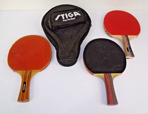 Stiga Ping Pong Paddle Lot and Case Vantage WRB Panda Tournament Line - Picture 1 of 11