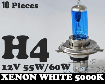 10x H4 60W / 55W 12V Xenon White 5000k Car Headlight Globes Bulbs HID WHOLESALE - Image 1 of 4