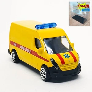 Majorette Renault Master Yellow Belgium Ambulance 100 1:66 (3") no Package - Picture 1 of 8