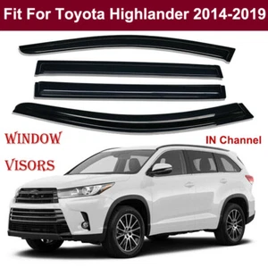For Toyota Highlander 2014-2019 Side Window Visors Vent Rain Guards Deflector US - Picture 1 of 22