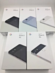 Véritable Google Pixel 2 & XL Noir/Blanc/Bleu Boîte Vide - Photo 1 sur 16
