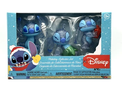Disney Stitch Figures Holiday Christmas Collector 3 pck Limited Edition 2" NIB - Image 1 of 4