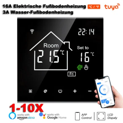 1-10X Raumthermostat LCD Digital Raumtemperaturregler Raumregler Fußbodenheizung - Bild 1 von 4