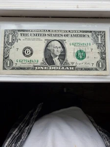 $ 1 1969D PLATTENSCHALTFEHLER Federal Reserve Note! - Bild 1 von 4