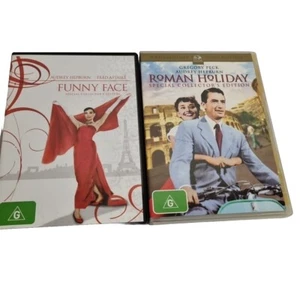 Funny Face, Roman Holiday Two Audrey Hepburn Movie Bundle Dvd Region 4 - Picture 1 of 11