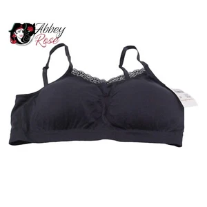 Womens Padded Sports Bras Plus Size Gym Full Cup Wirefree Ideal Black Size 3X - Picture 1 of 8