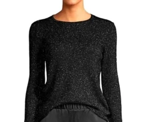 Eileen Fisher Pullover Pulli Damen Schwarz Metallic Merinowolle Größe X-Small - Bild 1 von 4