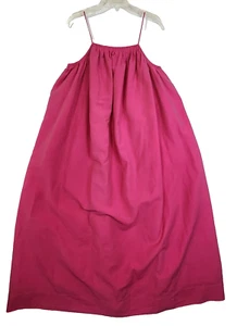 H&M Womens Mini Dress Regular Size M Pink Lined Spaghetti Strap Pleated #1734 - Picture 1 of 17
