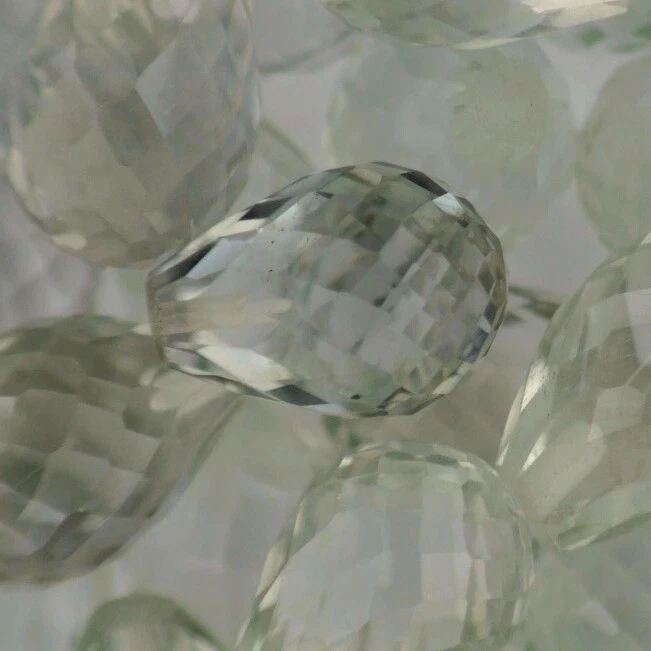 AMATISTA VERDE CLARO 10 x 7 mm BRIOLETTE CORTE CAÍDA VENDIDO POR PIEDRA F-1434 Foto 1 de 1