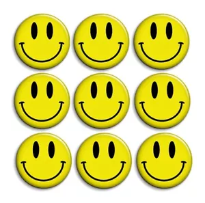 SMILEY ACID HOUSE button badge magnet clip chapa imán pin 38mm 1.5 Inch 9 set - Imagen 1 de 4