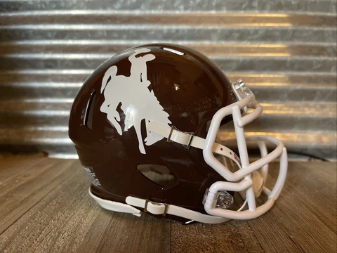 Custom Wyoming Cowboys 1975 Speed Mini Helmet Cover