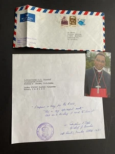 TELESPHORE TOPPO cardinal  autograph signed convolute from 1981 - Picture 1 of 1