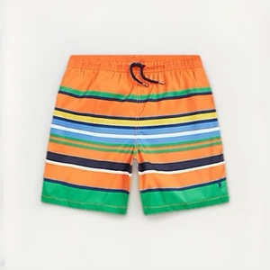 POLO RALPH LAUREN TEEN BOYS ORANGE STRIPE SWIM SHORTS SIZE XL(18-20) NWT - Picture 1 of 6