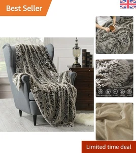 Kunstfell Überwurf Decke - Luxus Shaggy Warm Flauschig Flauschig Elegant Langhaar Wa... - Bild 1 von 9