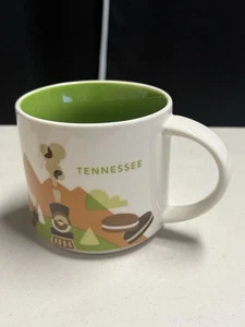 Starbucks Tennessee 2015 Coffee Mug You Are Here Collection Green 14 Oz EUC - Picture 1 of 7