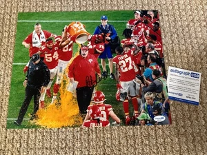 ANDY REID SUPER BOWL SIGNED HANDSIGNIERT 11x14 FOOTBALL Kansas City Chiefs NFL - Bild 1 von 2