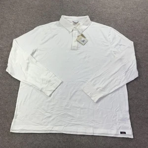 Faherty Polo Shirt Mens 2XL White Long Sleeve Movement Classic Soft Casual New - Picture 1 of 11