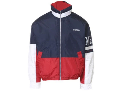 Perry Ellis America Men's Puffer Jacket Colorblock Vintage Style Sapphire - Image 1 of 3