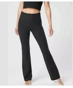 Athleta Studio Flare Pants In Black Size Medium EUC - Picture 1 of 5