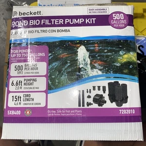 Beckette Pond Bio Filter Pump Kit 5XB400 7202010 500GPH - Picture 1 of 3