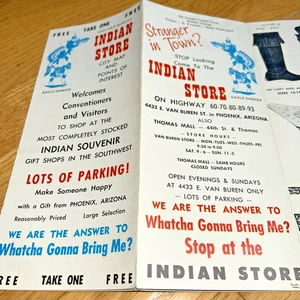 Vintage THE INDIAN STORE, 4433 E. VAN BUREN Brochure Phoenix  AZ / Map - Picture 1 of 15