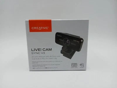 Creative Live! Cam Sync V3 2K QHD USB Webcam with 4X Digital Zoom (4 Zoom Modes - Image 1 of 3