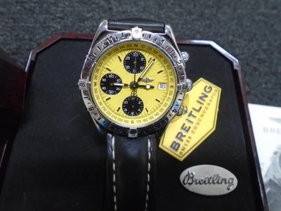 BREITLING Chronomat Longitude A20048 Yellow Dial Automatic Men's Watch - Image 1 of 4