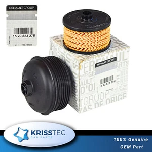 Renault Genuine Engine Oil Filter with Cup 152082327R 152095084R 0.9 1.2 1.3 TCE - Picture 1 of 5