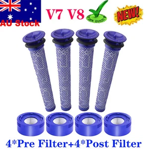 8Pack Filter Kit For Dyson V6 V7 V8 Animal Absolute V8 Origin V8 Fluffy V8 Extra - Picture 1 of 12