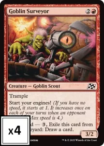 MTG (x4) Goblin Surveyor (x4) Playset (Aetherdrift C#131) NM/LP - Imagen 1 de 1