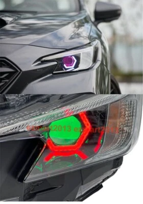 Bluetooth RGB Hexagon halo for Subaru WRX 2022-2024 headlight Demon eye Flash - Image 1 of 4