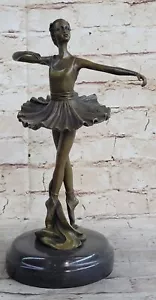 ESTATUA ESCULTURA ORIGINAL FIRMADA MILO GRACE DIOSA BAILARINA 100% BRONCE SÓLIDO - Imagen 1 de 10