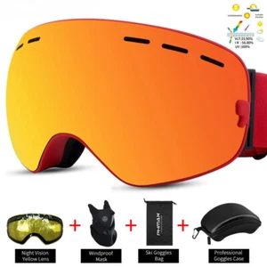 Ski-/Snowboardbrille für Herren Damen, OTG Schneebrille Antibeschlag UV-Schutz - Bild 1 von 33