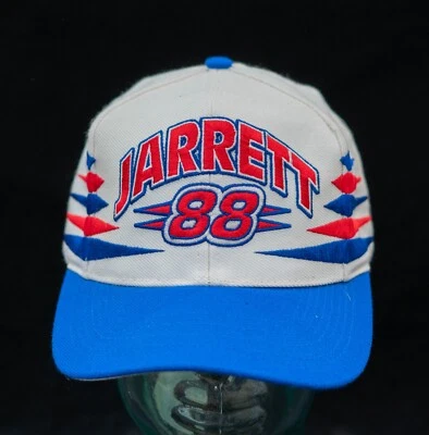 Sombrero de sarga vintage con logotipo atlético NASCAR Snapback Dale Jarrett corte diamante 88 lana Foto 1 de 4