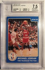 1984-85 Star Michael Jordan #288 BGS Graded 7.5 NM+ Great Subs Truly Unaltered
