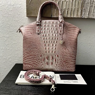 Brahmin PINK ICING MELBOURNE LARGE DUXBURY W/3 Leather EYE MEDALLIONS NWT - Image 1 of 4