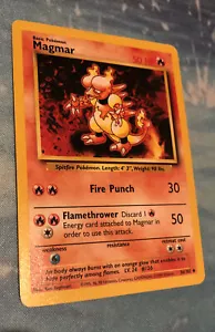 Pokémon TCG Magmar Base Set 36/102 Regular Unlimited Uncommon MP - Picture 1 of 10