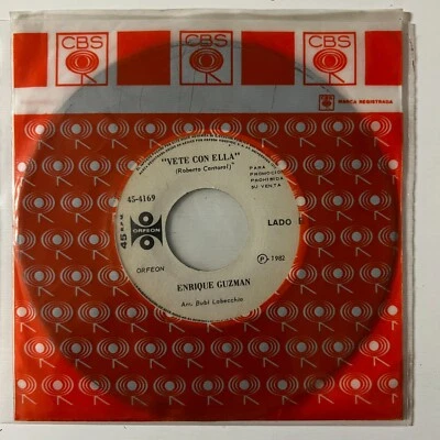 Enrique Guzman, Con Y Por Amor / Vete Con Ella, 1982 Promo Mexican 7" Single, CS Foto 1 de 3