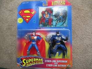 Cyber Link Superman Man of Steel and Batman Action Figure Set Kenner 1996 - Picture 1 of 1