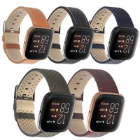 Genuine Leather Bands for Fitbit Versa2 Bracelet Watchband Straps Soft 22mm