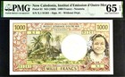 Neu Caledonia 1000 Franken-Noumea Pick# 61 ND (1969) PMG 65 EPQ Edelstein UNC Banknote