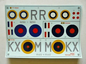 AIRFIX 1:72 VICKERS WELLINGTON MK 1A/1C 05037 DECAL SHEET - Bild 1 von 1