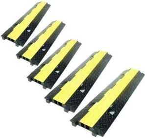 5 x 2 Kanal Gummibrücke PRO Kabelbrücke Kabelkanal Cable Protector Kabelschutz - Picture 1 of 12