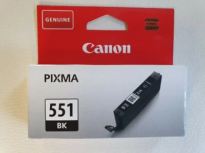 Brand NEW - Genuine - Canon CLI-551  BK  Black Ink Toner Cartridge 7ml - Image 1 of 2
