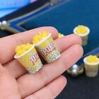 10pcs 3D Popcorn Food Resin Charms for Earring Keychain DIY Jewelry Making