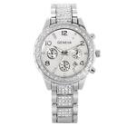 GENEVA Silver/Gold Alloy Bracelet Strap Women's Quartz Wrist Watch Crystal Dial