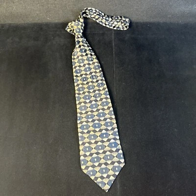 Henry Grethel черный абстрактный мужской галстук 100% шелк 59L x 3,75 галстук - Изображение 1 из 4