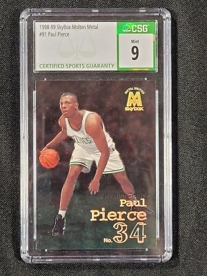 1998 Skybox Molten Metal Card Paul Pierce RC #91 Graded CSG 9 Mint DS 52023 - Image 1 of 2