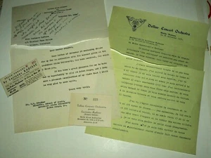 Lettre Concert Radisse LOUISIANA TELLIER Orchestra Violoncelle Cello Autographe - Picture 1 of 2