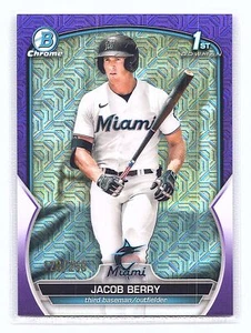 2023 Bowman #BCP-108 Jacob Berry Chrome Prospects Mojo Purple Refractors #/250 - Picture 1 of 2